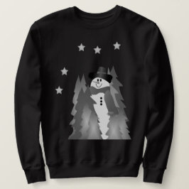 Schwarz-Weiß-Urlaub Snowman Sweatshirt