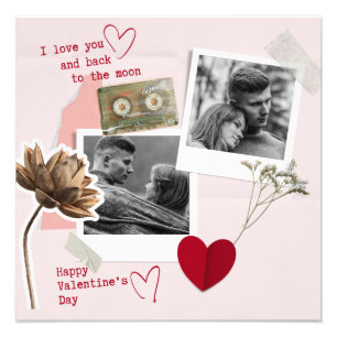 Schwarz-weiß Valentinstag Paar Foto rotes Herz