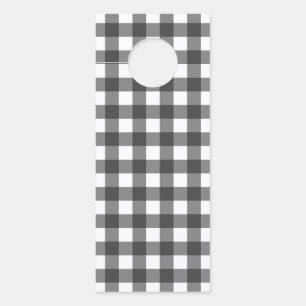 Schwarz-Weiß-Vichy-Print-Gingham-Muster Türanhänger