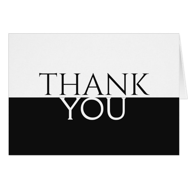 Schwarz & Weiß Vielen Dank für Ihren besonderen Ta (Vorderseite (Horizontal))