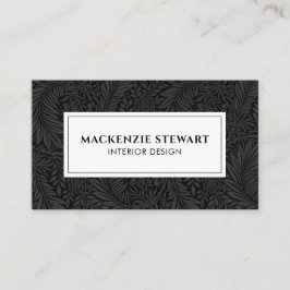 Schwarz-weiß Vintage botanische Beruflich Visitenkarte