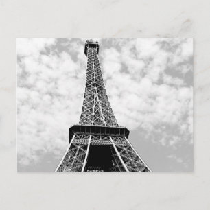 Schwarz-Weiß Vintage Paris Eiffelturm Postkarte