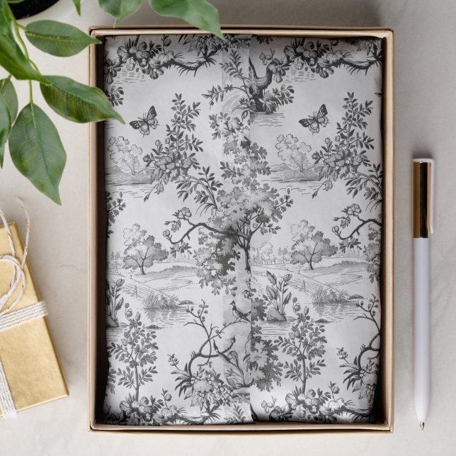 Schwarz-Weiß Vintage  Seidenpapier (Von Creator hochgeladen)