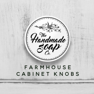 Schwarz-Weiß Vintage Seife Badezimmer Keramikknauf