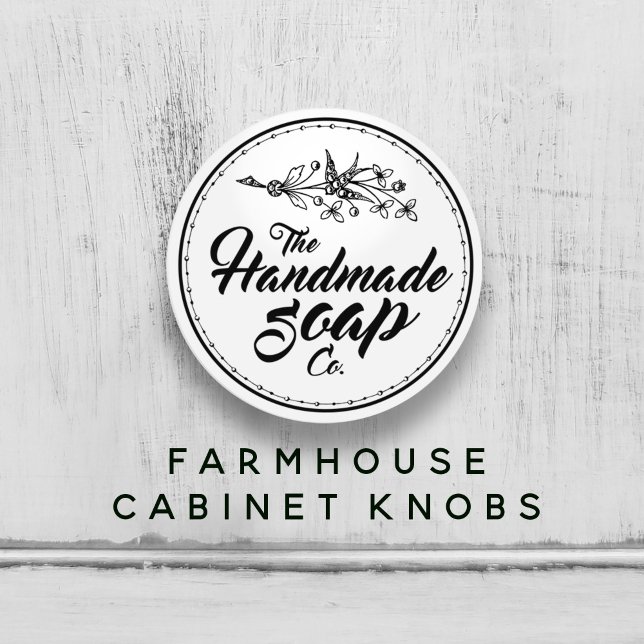 Schwarz-Weiß Vintage Seife Badezimmer Keramikknauf (Black and White Vintage Handmade Soap Bathroom Ceramic Knob)