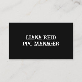 Schwarz-Weiß-Visitenkarte Visitenkarte