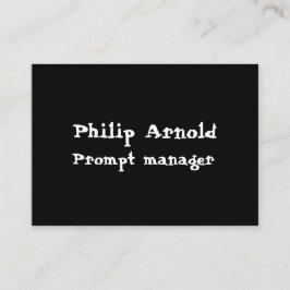 Schwarz-Weiß-Visitenkarte Visitenkarte