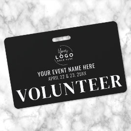 Schwarz-weiß Volunteer Ausweis