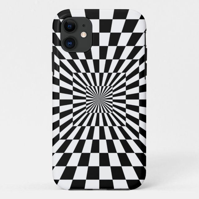 Schwarz-Weiß-Vortex | Custom Case-Mate iPhone Hülle (Rückseite)
