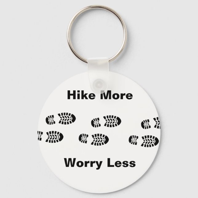 Schwarz-Weiß-Wanderung macht weniger Spaß Schlüsselanhänger (Vorderseite)
