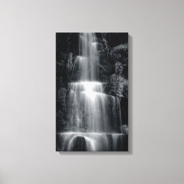 Schwarz-Weiß-Wasserfall-Canvas drucken Leinwanddruck