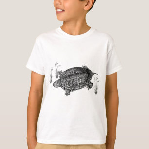 Schwarz-Weiß-Wasserschildkröte T-Shirt