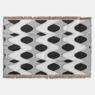 Schwarz-Weiß-Wave Decke