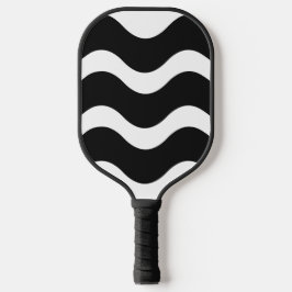 Schwarz-Weiß-Waves Wavy-Pickleball-Paddel Pickleball Schläger