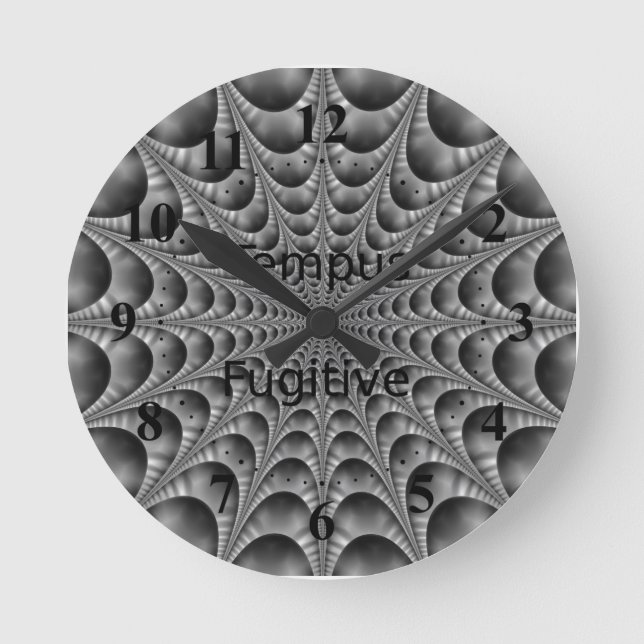 Schwarz-Weiß-Web Runde Wanduhr (Vorderseite)
