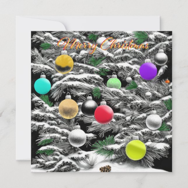 Schwarz-weiß-Weihnachten (Vorderseite)