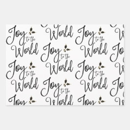 Schwarz-Weiß-Weihnachten Geschenkpapier Set