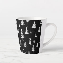 Schwarz-Weiß-Weihnachten-Latte-Tasse Milchtasse