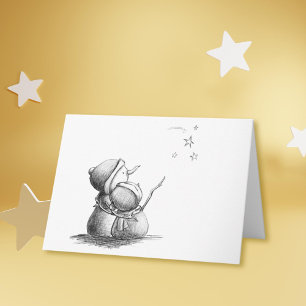 Schwarz-Weiß-Weihnachtskarte Feiertagskarte