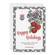 Schwarz-Weiß-Weihnachtskarte Noël