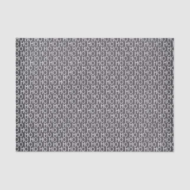 Schwarz-Weiß-Weihnachtskhalkboard "Ho Ho Ho" Seidenpapier (Vorderseite)