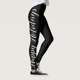 Schwarz-Weiß-Weihnachtskritik Leggings
