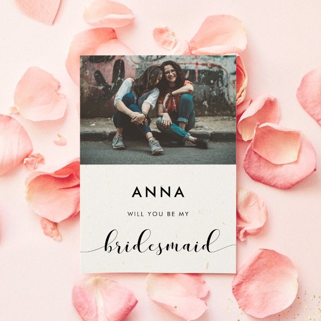 Schwarz/Weiß Werden Sie meine überragende Fotokart Einladung (Von Creator hochgeladen)