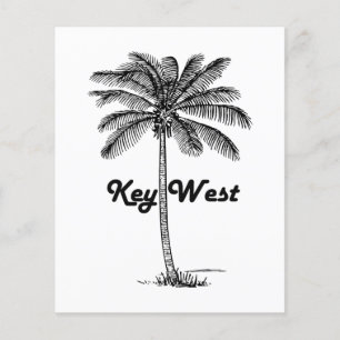 Schwarz-Weiß-West-Florida- und Palmdesign Flyer