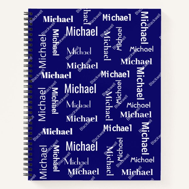 Schwarz-Weiß-Wiederholungsklasse für Vor- und Nach Notizbuch (Vorderseite)