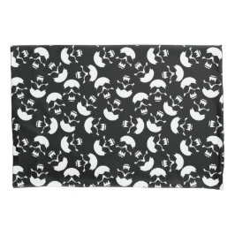 Schwarz-Weiß-Wiederholungsmotiv | Schädelmuster Kissenbezug