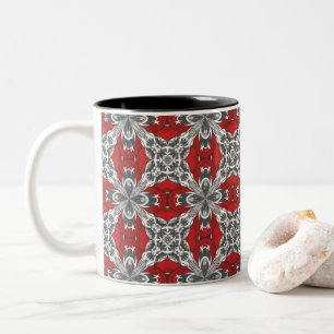 Schwarz-Weiß-Wiederholungsmuster Zweifarbige Tasse
