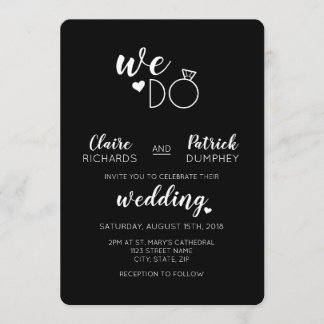 Schwarz & Weiß Wir machen Typografie Einladung Hoc