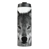 Schwarz-Weiß-Wolf-Augustift