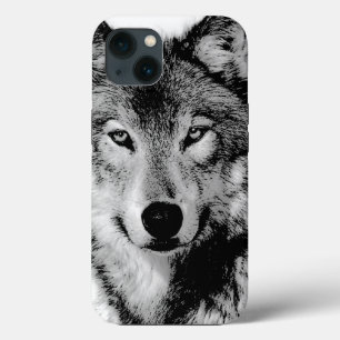 Schwarz-Weiß-Wolf Case-Mate iPhone Hülle