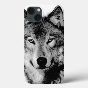 Schwarz-Weiß-Wolf Case-Mate iPhone Hülle