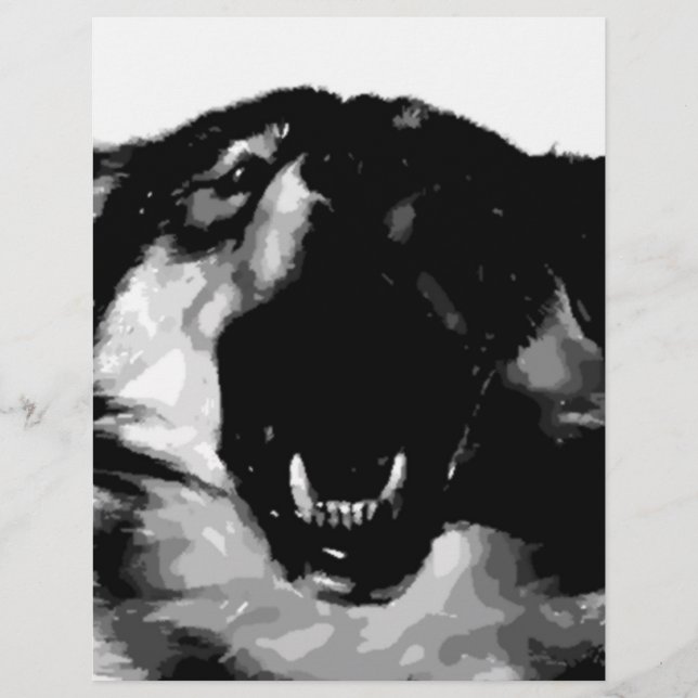 Schwarz-Weiß-Wolf Flyer (Vorne)