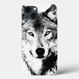 Schwarz & Weiß Wolf Kreative Stilarbeit Case-Mate iPhone Hülle