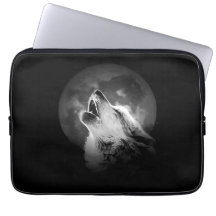 Schwarz & Weiß Wolf & Mond