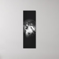 Schwarz & Weiß Wolf & Mond