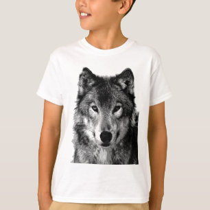 Schwarz-Weiß-Wolf-Portrait T-Shirt