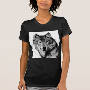 Schwarz-Weiß-Wolf T-Shirt