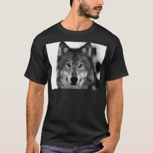 Schwarz-Weiß-Wolf T-Shirt