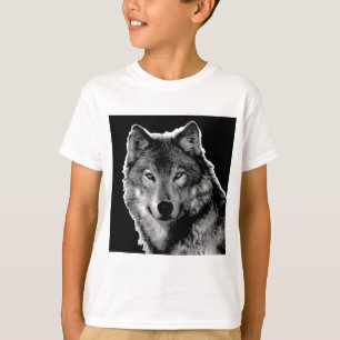 Schwarz-Weiß-Wolf T-Shirt