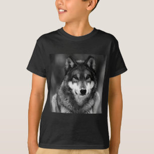 Schwarz-Weiß-Wolf T-Shirt