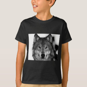 Schwarz-Weiß-Wolf T-Shirt