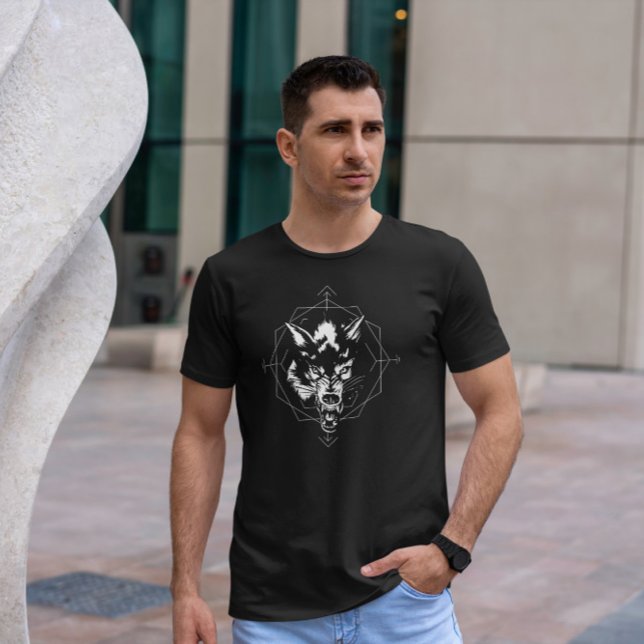 Schwarz-Weiß-Wolf T-Shirt (Von Creator hochgeladen)