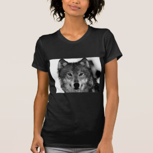 Schwarz-Weiß-Wolf T-Shirt