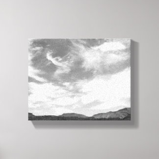 Schwarz-Weiß-Wolken über der Utah-Wüste 8x10 Leinwanddruck