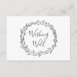 Schwarz-Weiß wünscht sich gut. Botanische Hochzeit Begleitkarte