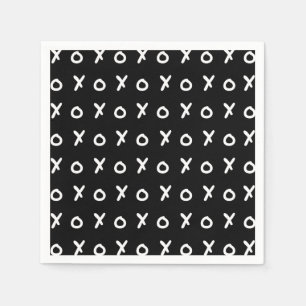 Schwarz & Weiß X O XO XO's Trendige Süße Serviette